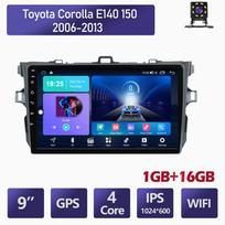 9 colių Android Carplay, skirtas Toyota Corolla E140 150 2006-2013 automobilių radijas Multimedijos vaizdo grotuvas GPS navigacija WIFI 2+32GB 1+16GB