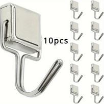 10 vnt. stiprūs magnetiniai kabliukai, universalūs laikymo kabliai, namų virtuvės baro laikymo kabliai, raktų laikymo kabliukai, vonios pakabos 10pcs sidabras