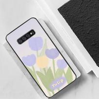 Mergaitės gėlės tulpės dėklas telefonui Samsung Galaxy S7 Edge Plus S9 S20Plus S20ULTRA S10lite S225G S10 dėklas samsungS22plus5G white