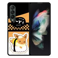 Case For Samsung Galaxy Z Fold 3 5G Black Hard Phone Cover Z Fold3 Fashion Bumper Shockproof PC Funda Cartoon Pokemon Sushi Capa Samsung Z Fold 3