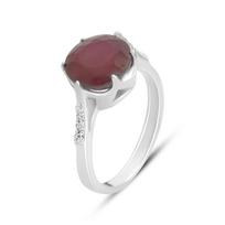Sidabrinis žiedas su natūraliu rubinu 5.641ct, gaminio svoris 4,35 g (2157946) 18 rubino raudonumo spalva