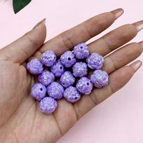 Laisvi karoliukai Pasidaryk pats apyrankėms Akriliniai karoliukai karoliukams Madingi 15 vnt. Papuošalų gamyba Gėlės 15 mm 16*15mm violetinė