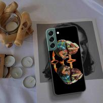 Chameleonas juokingas laukinės gamtos telefono dėklas Samsung Galaxy A12 A22 A32 A42 A52 A72 A54 A34 A24 A14 A73 A53 A33 A23 A13 5G F52 F62 Co Samsung A22 5G black