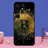 Bitcoin BTC Case For Samsung Galaxy S24 S23 S22 Ultra S20 S21 FE Note 20 S8 S9 S10 Note 10 Plus Cover Galaxy S21 Plus brown