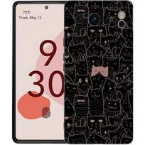 Telefono dėklas skirtas Google Pixel 8 A 7 6 Pro 6A 5G Black Minkštas smūgiams atsparus galinis dangtelis silikoninis TPU apvalkalas Coque Cat spausdintas Pixel 6A brown