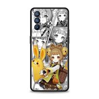 Genshin Impact Phone Case For Oppo Reno8 Reno7 Reno6 Pro Plus A54 5G Find X6 X5 A53 A52 A9 A15 A95 A17 A16 A76 A74 A57 A31 Cover Oppo A16 gray