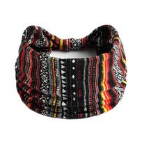 Bohemian Trendy Yoga Motion Hairpie Sweat-Absorbing Sweat Absorption And Elastic Cotton Head Ladies Headwear Hair Accessories black