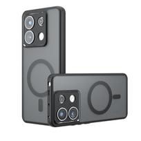 Skirtas „Xiaomi Redmi Note 13 13R Note13 Pro Plus Matte“, apsaugantis nuo pirštų atspaudų, smūgiams atsparus TPU magnetinis dėklas, apsaugantis nuo kritimo, negelstantis galinis dangtelis. Note 13 5G skaidri juoda spalva