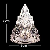 „Crystal Mini“ kalėdinė lemputė LED Kalėdų nakties lempa Namų stalo dekoras Kalėdų eglutės papuošimas Vaikų draugui Dovana Naujiesiems Metams 1PCS&With battery