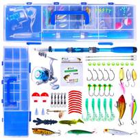 Žvejybos reikmenų dėžutės rinkinys Žvejybos masalų meškerės Priedai rinkinys Minnow Metal Jig Spoon Tackle Priedai su dėžute Bass Pike Crank