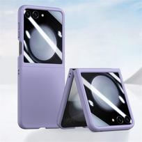 Ultra Thin PC Shockproof Slim Matte Case Built-in Screen Protector Full Cover for Samsung ZFlip 6 ZFlip5 Case Protective Pure Color Cover For Samsung Z Flip 6 oranžinė