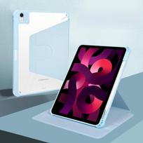 iPad 11 Protective Cover with 9.7 inch Anti-Fall Book Design, 360 Rotation, Sleep Feature, Transparent, 10.2 inch Acrylic Anti-Bending Tablet Shell. iPad Mini 6 rožinė