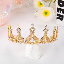 Vaikiška karūna tiara, princesės karūna, kalnų krištolo galvos juosta, gimtadienio dovana, podiumo suknelė, aukštos kokybės pasirodymų aksesuarai white