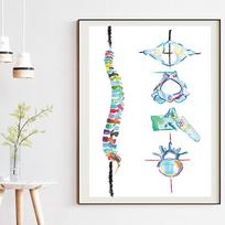 Chemijos mokslas Sienos dekoras Tapybos plakatai ir spaudiniai svetainei Nordic minimalistiniai paveikslai interjerui Be rėmo 21*30cm No Frame white