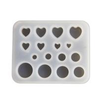 Ear Gauge Mold Round and Heart Shaped Ear Stretching Tool Ear Stretching Molds Silicone Material for Ear Stretching gray