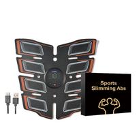 EMS pilvo raumenų stimuliatorius treniruoklis 3 valdikliai USB įkraunamas dešimties impulsų raumenų masažas, fitneso treniruoklis svorio metimui, kūno lieknėjimui gray