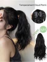 Mažas Grab Clip juodas trumpas garbanotas ponytail plaukų priauginimas 10inch black