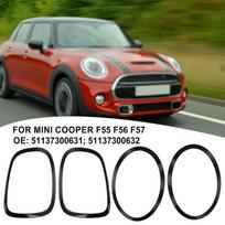 For Mini F55/F56/F57 14-21 Gloss Black Headlight+ Taillight Rings Trim