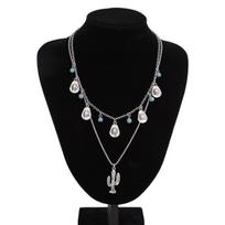 Western Cowboy Hat Cactus Necklace Jewelry Male Hip-hop Niche High Sense Clavicle Chain Male balta