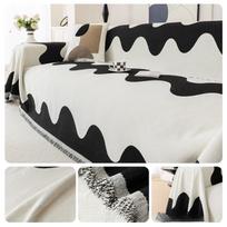 High-end Sofa Towel Ins Style Four-season Universal Chenille New Full Cover Cloth Full Cover Blanket 180*130cm gray