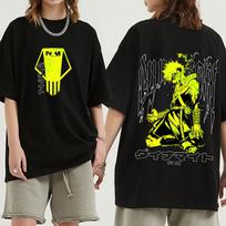 Anime My Hero Academia Bakugo Katsuki Graphic Print T-shirt Unisex's Woman Fashion Oversized T Shirts Top Harajuku Streetwear Unisex L yellow