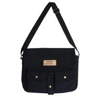 Moteriškas drobinis pečių krepšys Japoniškas Harajuku Messenger Bag Students Rankinės Satchel juoda