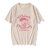 Melanie Martinez Portals Tour Tshirt Cotton Soft High Quality Unisex Tee-shirt Funny Cartoon Print Tee for Girls Casual Funny Top XL white