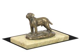 Labradoro retriveris - šunelio figūrėlė, šuns silueto figūrėlė, trofėjus Art-Dog šunų parodai ruda