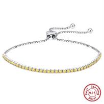 S925 Sterling Silver Zirconia Adjustable Tennis Chain 925