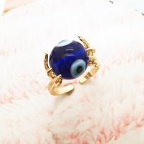 Sukamas „Evil Eye Skeleton“ ranka reguliuojamas nerimo žiedas vyrams „Vintage punk“ moterims Neįprastos antistresinių žiedų tendencijos sidabras