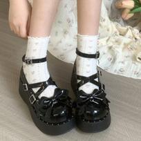Saldus arbatos vakarėlis Mandarino ančiuko batai Cos mergaitei Kremas Burbulai Kaspinas Kawaii batai Lolita mergaitėms Aukštakulniai LoliShoes 35-40 35