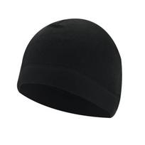 Žiemos šiltos unisex vilnos pupelės Kepurės Žvejo skrybėlė vyrams Trumpa megzta laikrodžio kepurė rankogaliais tralerio kepurės Hip Hop gaubtas 56-60CM black