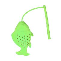 Creative Fish Silicone Infuser arbatos lapų sietelis Filtro difuzorius virtuvės įrankis žalia