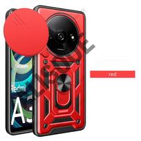 Armor Funda dėklas Redmi A3 A3X 4G su slankiojančiu kameros objektyvo žiedu, stoveliu, apsauga, telefono dangtelis Xiaomi Redmi A3 2024 Capa for Redmi A3(A3X 4G) mėlyna