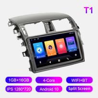 Android automobilinis radijas, skirtas Toyota Corolla E140 E150 2006-2013 daugialypės terpės grotuvo galvos blokas Stereo GPS navigacija BT WIFI 1+16GB 1+16GB gray