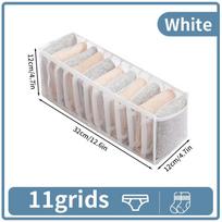 Underwear Storage Box Underwear Underpants Bra Socks Organizer 11 Grids Partition Dust-proof Wardrobe Sorting Box Foldable balta