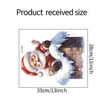 Fun-f260 Kalėdų senelio stogo atmosfera, dekoratyvinės stiklo durų ir langų langų lipdukai, lipnūs 28*33CM/fun-f260 UV