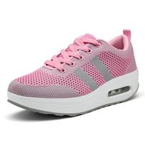 Outdoor Travel Fly-Woven Mesh Sneakers Rocking Shoes Women'S Shoes Air Cushion Shoes Women 35