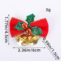 Kalėdinė lino lankas su varpeliu Kalėdinės eglutės papuošalas Mini varpelio pakabukas Prekybos centro dekoravimo rekvizitas 6*4.5CM red
