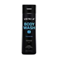 Ustraa Body Wash - Taurine - 250 ml - For Men | Menthol Cooling, Energizing freshness & No Post-Shower Dryness, Intense Foaming without Sulphates gray