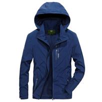 Striukė Vyriška Pavasario ir Rudens Plona Lauko Vyriška Vandeniui Atspari Vėjo Neperpučiama Vyriška Striukė Alpinizmo Kostiumo Viršus 4XL black