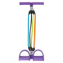 New 5 Tubes Resistance Bands Fitness Tension Rope Professional Durable Foot Elastic Pedal Exercise Pull Trainer Abdomen Training black