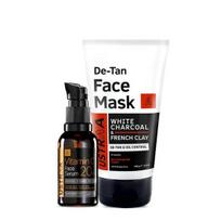 Ustraa 20% Vitamin C Face Serum - 30ml | 20% Vitamin C in Pure form | Anti-Aging, Brightening & De-Tan Face Mask Oily Skin - 125g black