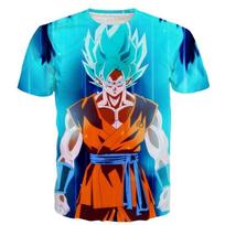 3D Super Anime Super Saiyan Blue Goku marginti vyriški madingi marškinėliai trumpomis rankovėmis Dragon Z marškinėliai (S-5XL) S