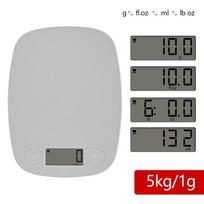 5KG/1G Virtuvinės elektroninės svarstyklės Skaitmeninis LCD ekranas Maisto svarstyklės Virtuvinės svarstyklės Kepimui, gaminimui ir maisto ruošimui šviesiai pilka spalva