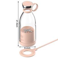 Nešiojama elektrinė sulčiaspaudė trintuvas USB mini vaisių maišytuvai sulčiaspaudės vaisių spaudyklos maisto pieno kokteilių daugiafunkcis sulčių aparatas rožinė
