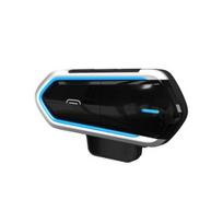 4 krypčių FM radijas, motociklas, suderinamas su „Bluetooth“ belaidis šalmas, laisvų rankų įranga, ausinės black