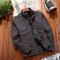 Žieminis megztinis paltas Polar Fleece Striukė Stora koralų vilnos vienspalvė striukė XXXL black