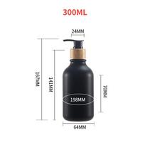 500 ml muilo dozatorius sutirštintas pakartotinai užpildomas šampūnas, pompa, buteliukas, muilo siurblio bakelis, rankų plovimo vonios kambario priedai 300ml-set1 black