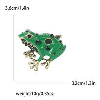 Fashion Alloy Enamel Rhinestone Frog Brooch Simple Small Fresh Women'S Clothing Corsage Jewelry Pin